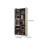 Modern White Wooden Sideboard with Glass Doors for Kitchen