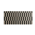 Modern Wooden Sideboard with Storage in Black-White Striped