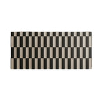 Modern Wooden Sideboard with Storage in Black-White Striped