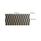 Modern Wooden Sideboard with Storage in Black-White Striped