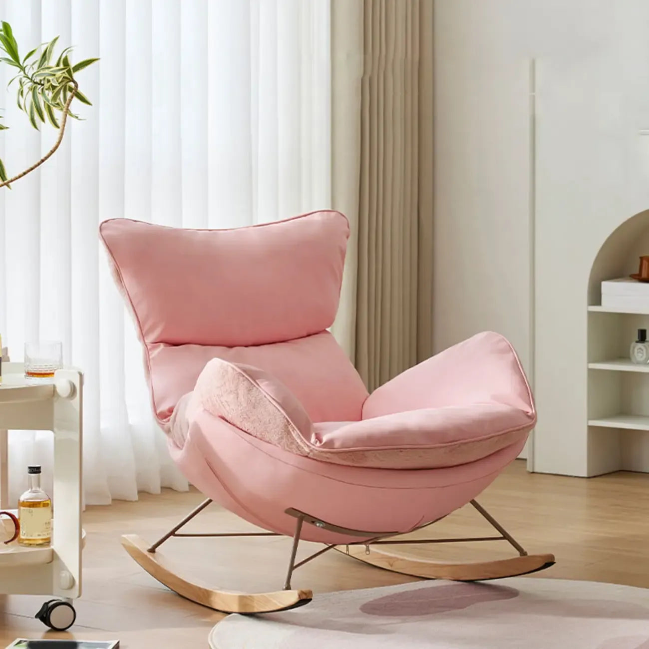 Upholstered Rocking Chair with Optional Ottoman