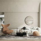 Upholstered Rocking Chair in Whale Shaped with Ottoman