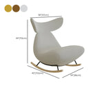 Upholstered Rocking Chair in Whale Shaped with Ottoman
