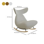 Upholstered Rocking Chair in Whale Shaped with Ottoman