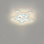 Dimmable Star LED Flush Ceiling Light for Kids Bedroom Decor