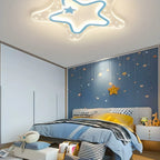 Dimmable Star LED Flush Ceiling Light for Kids Bedroom Decor