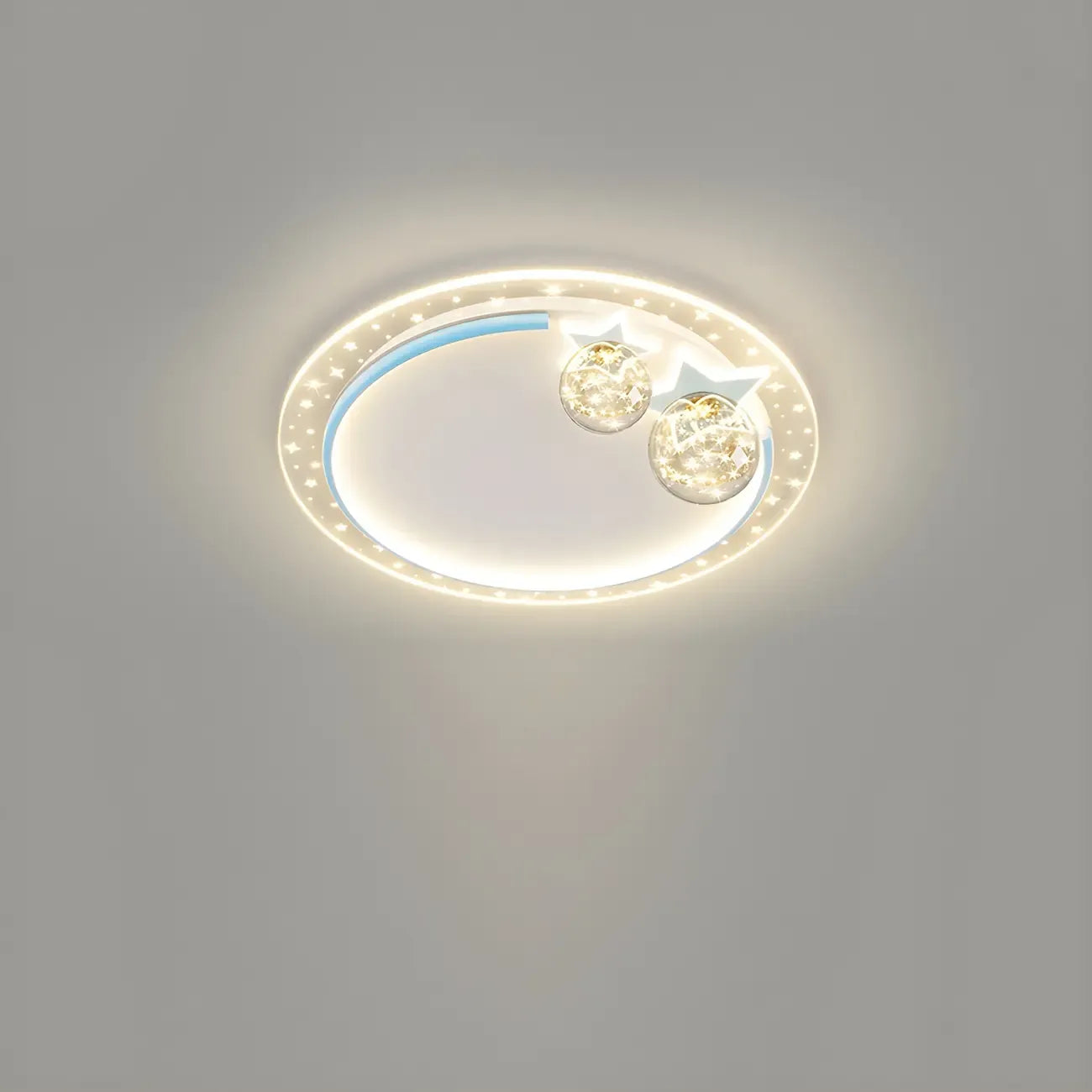 Dimmable Star LED Flush Ceiling Light for Kids Bedroom Decor