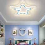 Dimmable Star LED Flush Ceiling Light for Kids Bedroom Decor