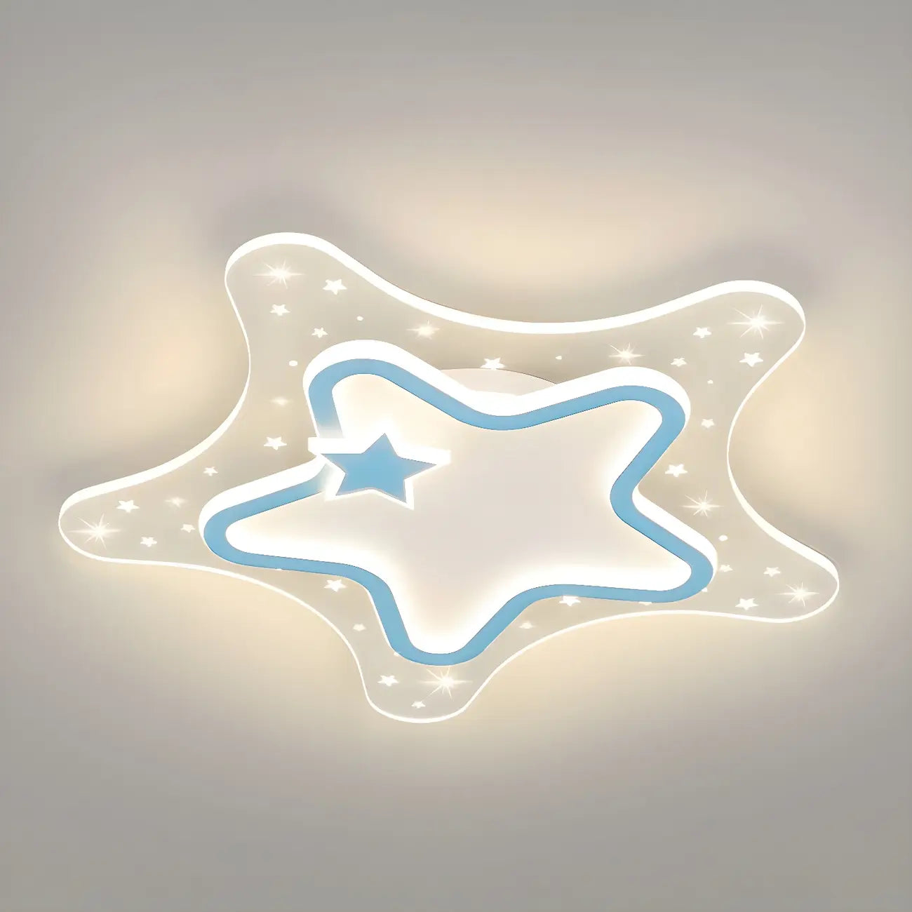 Dimmable Star LED Flush Ceiling Light for Kids Bedroom Decor