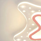 Dimmable Star LED Flush Ceiling Light for Kids Bedroom Decor