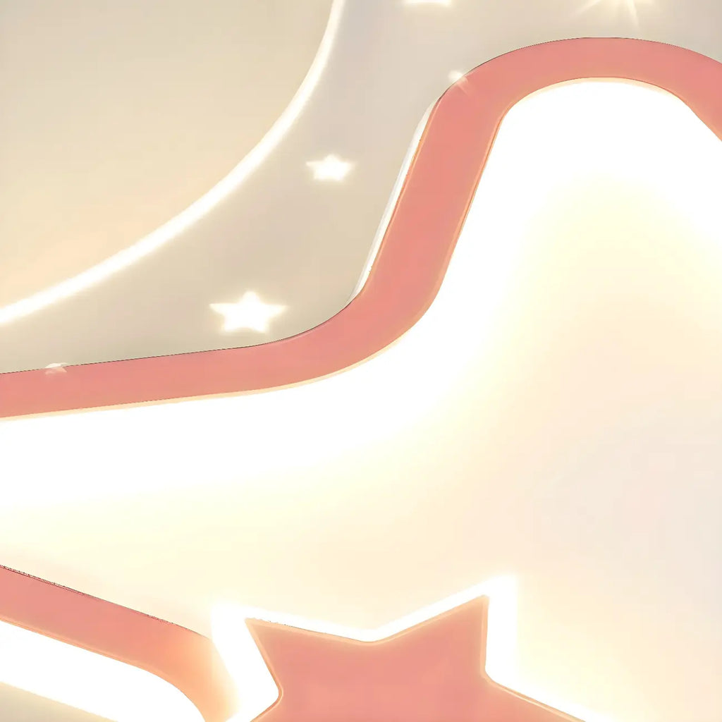 Dimmable Star LED Flush Ceiling Light for Kids Bedroom Decor