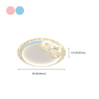 Dimmable Star LED Flush Ceiling Light for Kids Bedroom Decor