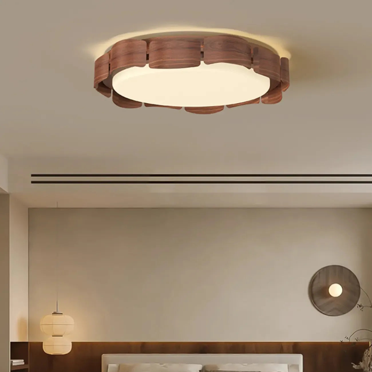 Circle Dimmable 2-Light Flush Mount Ceiling Light Fixture