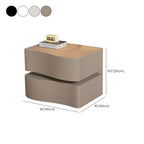 Stylish Solid Wood White Nightstand With 2 Drawer