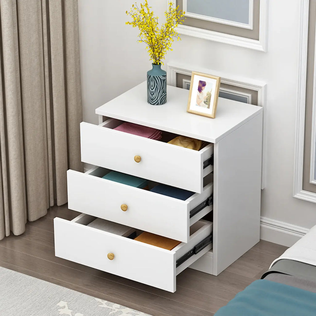 Narrow Wood 5-Drawer Vanity Dresser with Bulti-in Mirror
