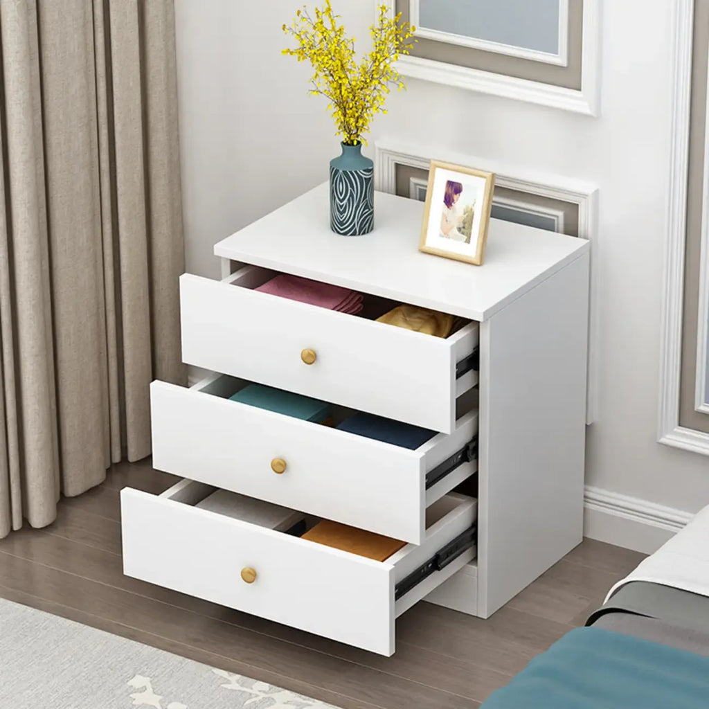 Narrow Wood 5-Drawer Vanity Dresser with Bulti-in Mirror