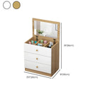 Narrow Wood 5-Drawer Vanity Dresser with Bulti-in Mirror