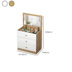 Narrow Wood 5-Drawer Vanity Dresser with Bulti-in Mirror