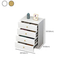 Narrow Wood 5-Drawer Vanity Dresser with Bulti-in Mirror