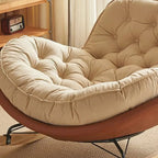 Comfortable Wide Seat Flannel Rocking Chair for Indoor