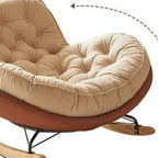 Comfortable Wide Seat Flannel Rocking Chair for Indoor