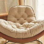 Comfortable Wide Seat Flannel Rocking Chair for Indoor