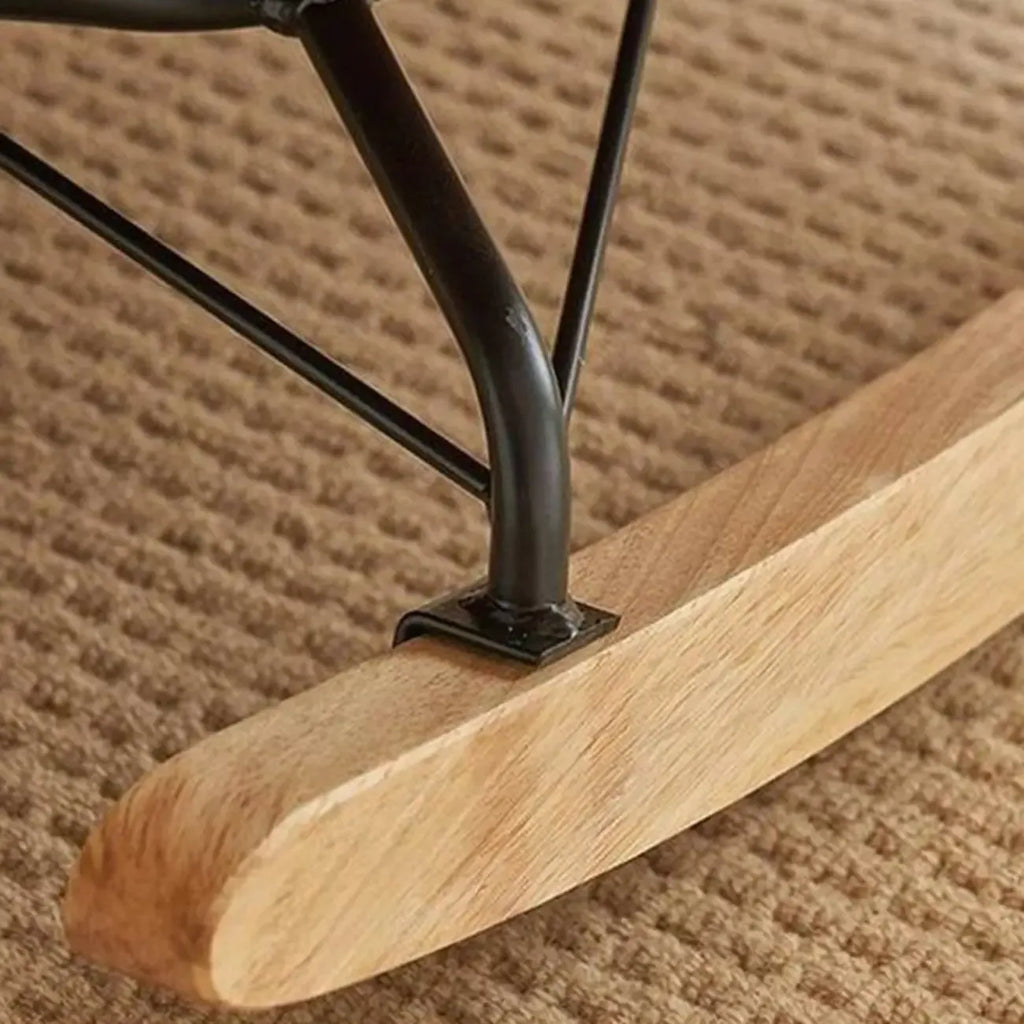 Comfortable Wide Seat Flannel Rocking Chair for Indoor