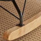 Comfortable Wide Seat Flannel Rocking Chair for Indoor