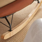 Comfortable Wide Seat Flannel Rocking Chair for Indoor