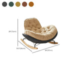 Comfortable Wide Seat Flannel Rocking Chair for Indoor