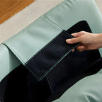 Modern Blue Leather Upholstered Rocking Chair for Indoor