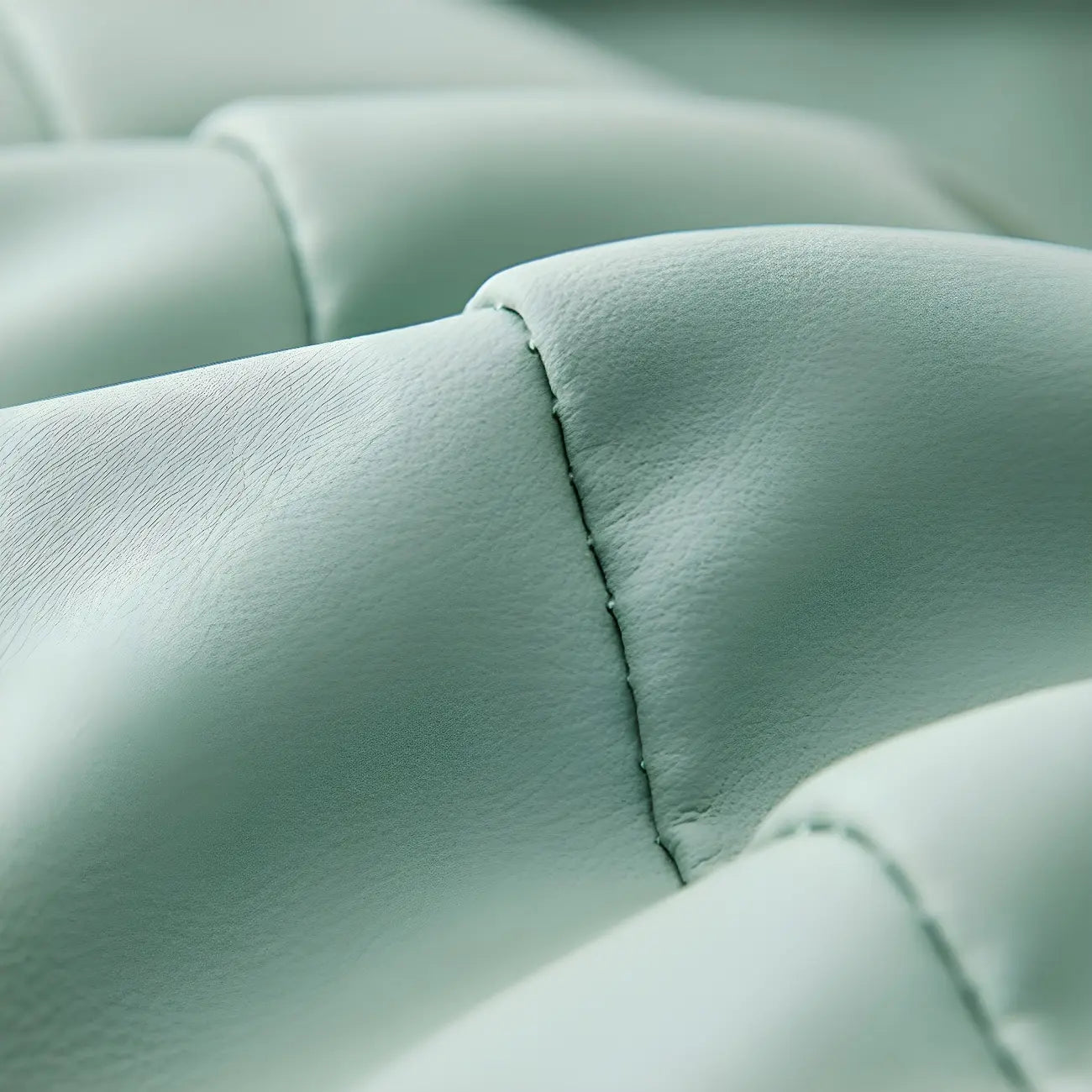 Modern Blue Leather Upholstered Rocking Chair for Indoor