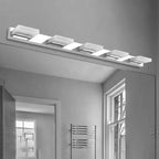Minimalist Silver 3-Light Stainless Steel Vanity Light for Bathroom
