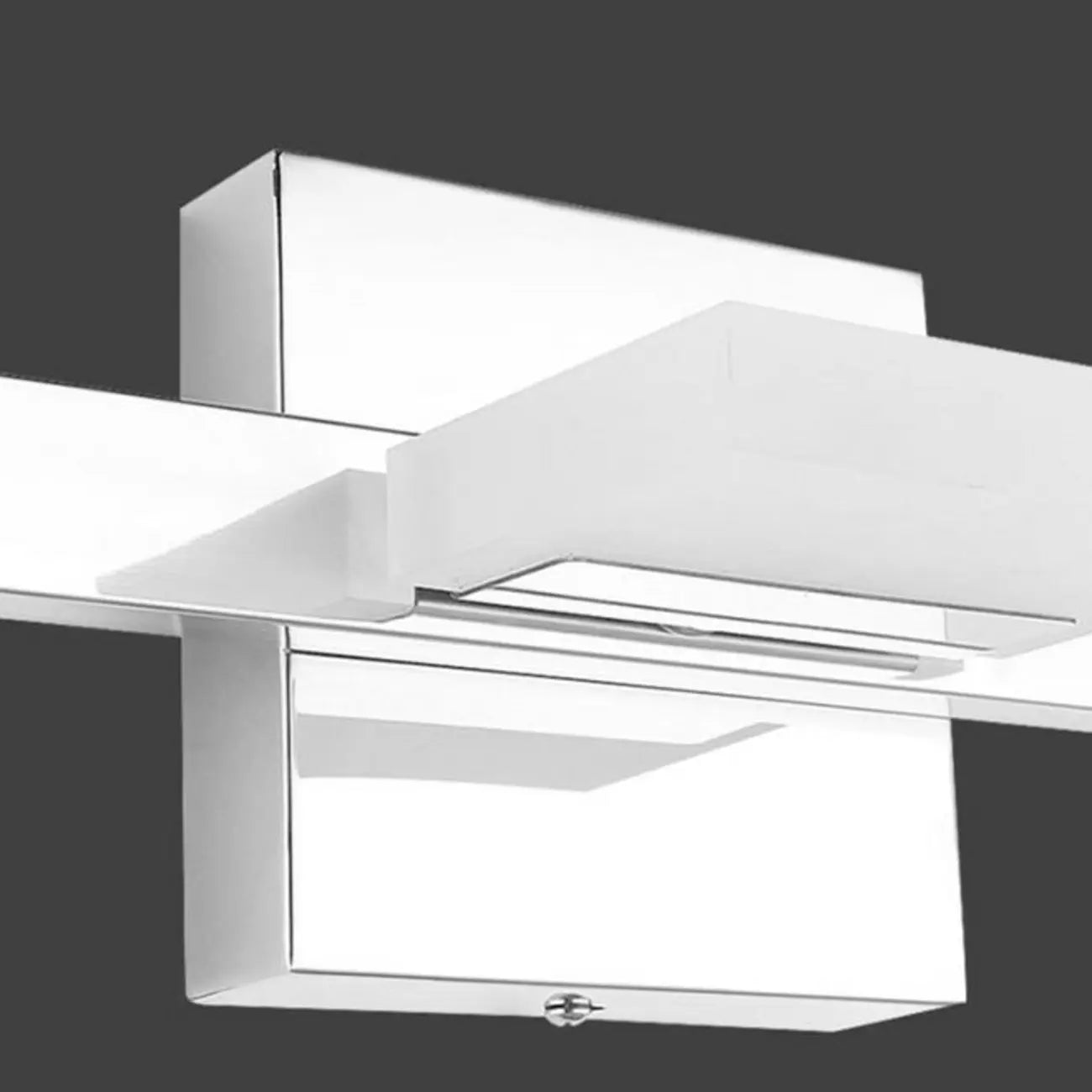 Minimalist Silver 3-Light Stainless Steel Vanity Light for Bathroom