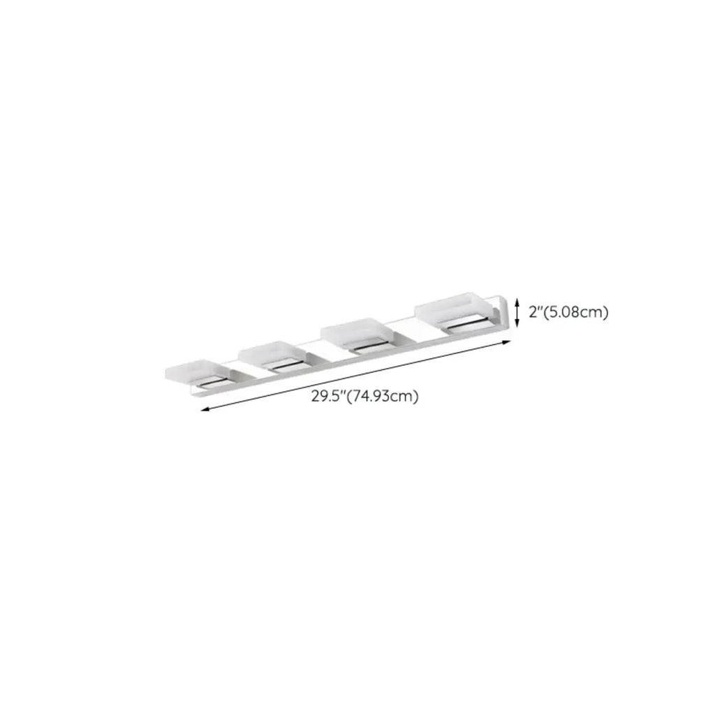 Minimalist Silver 3-Light Stainless Steel Vanity Light for Bathroom