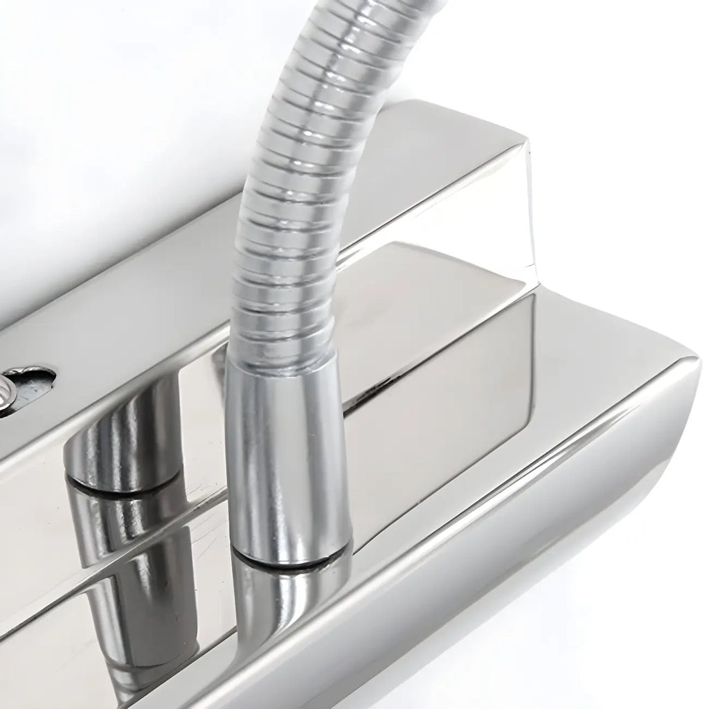 Modern Silver LED Vanity Light with Crystal for Bathroom Mirror