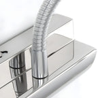 Modern Silver LED Vanity Light with Crystal for Bathroom Mirror