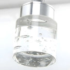 Modern Silver LED Vanity Light with Crystal for Bathroom Mirror