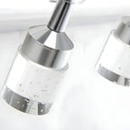 Modern Silver LED Vanity Light with Crystal for Bathroom Mirror