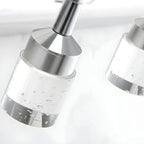 Modern Silver LED Vanity Light with Crystal for Bathroom Mirror