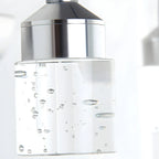 Modern Silver LED Vanity Light with Crystal for Bathroom Mirror