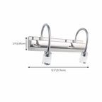 Modern Silver LED Vanity Light with Crystal for Bathroom Mirror