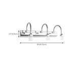 Modern Silver LED Vanity Light with Crystal for Bathroom Mirror