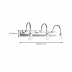 Modern Silver LED Vanity Light with Crystal for Bathroom Mirror