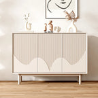 Modern Wooden Buffet Table with Kitchen Appliance Storage