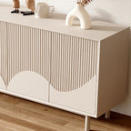 Modern Wooden Buffet Table with Kitchen Appliance Storage