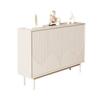 Modern Wooden Buffet Table with Kitchen Appliance Storage