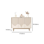 Modern Wooden Buffet Table with Kitchen Appliance Storage