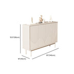 Modern Wooden Buffet Table with Kitchen Appliance Storage