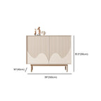 Modern Wooden Buffet Table with Kitchen Appliance Storage